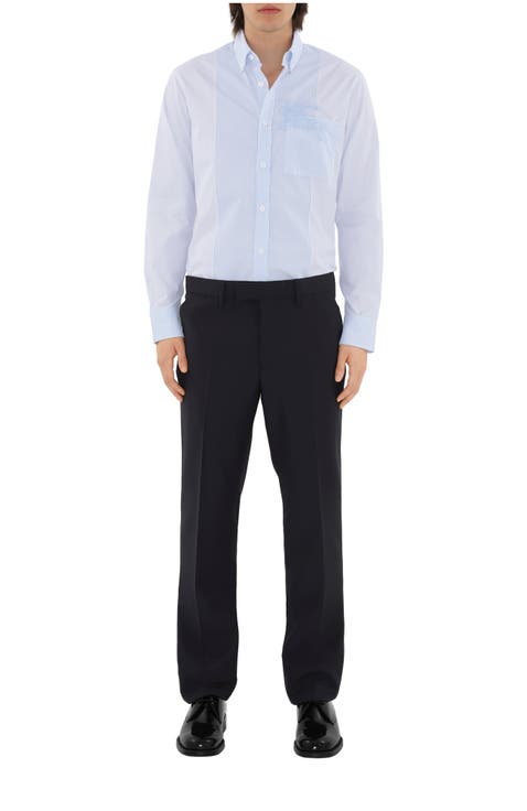 Wool Mohair Tailored Trousers