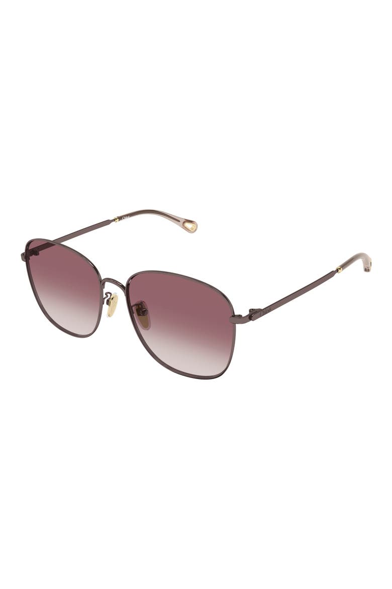 CH0407SK 59mm Gradient Polarized Round Sunglasses, Alternate, color, BROWN