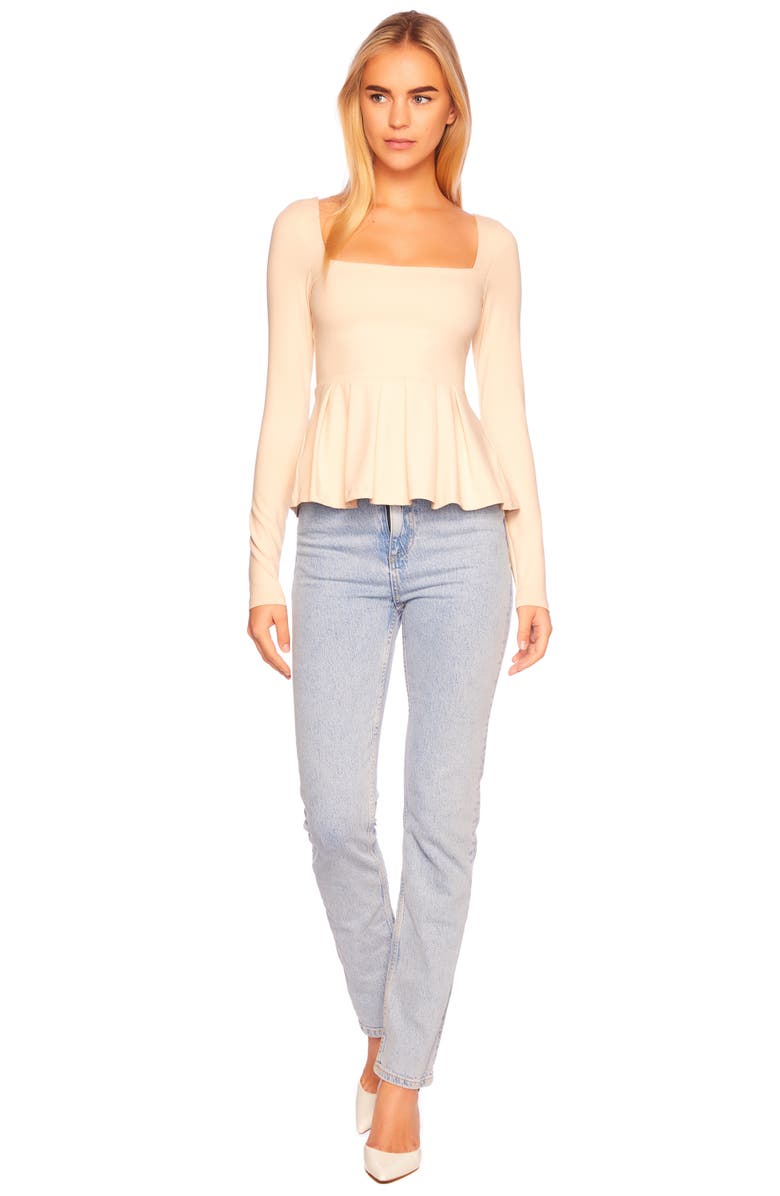 Susana Monaco Pleated Peplum Top, Alternate, color,