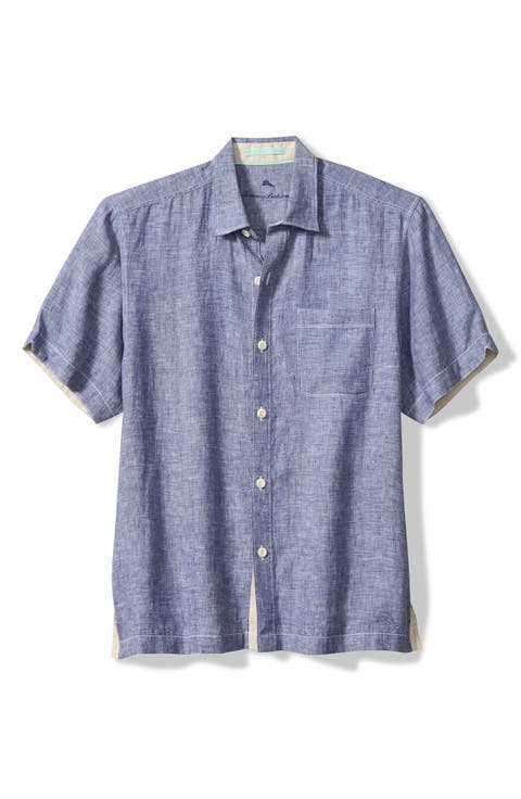 Paradise Breezer Short Sleeve Linen Button-Up Shirt