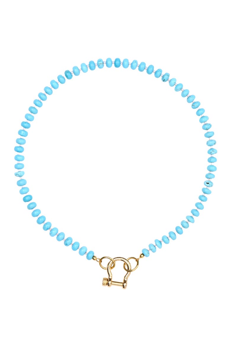 Stella Turquoise Gold Plated Necklace, Main, color, Turquoise