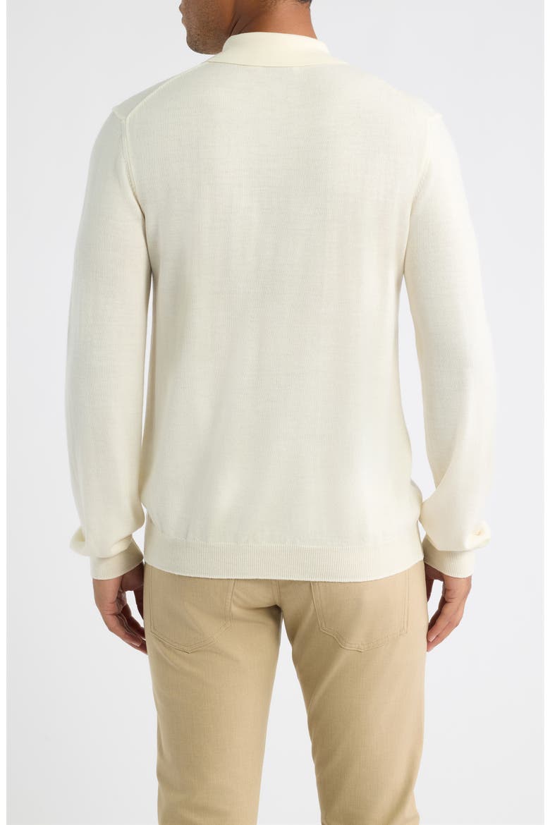Merino Wool Polo Sweater, Alternate, color, CHALK