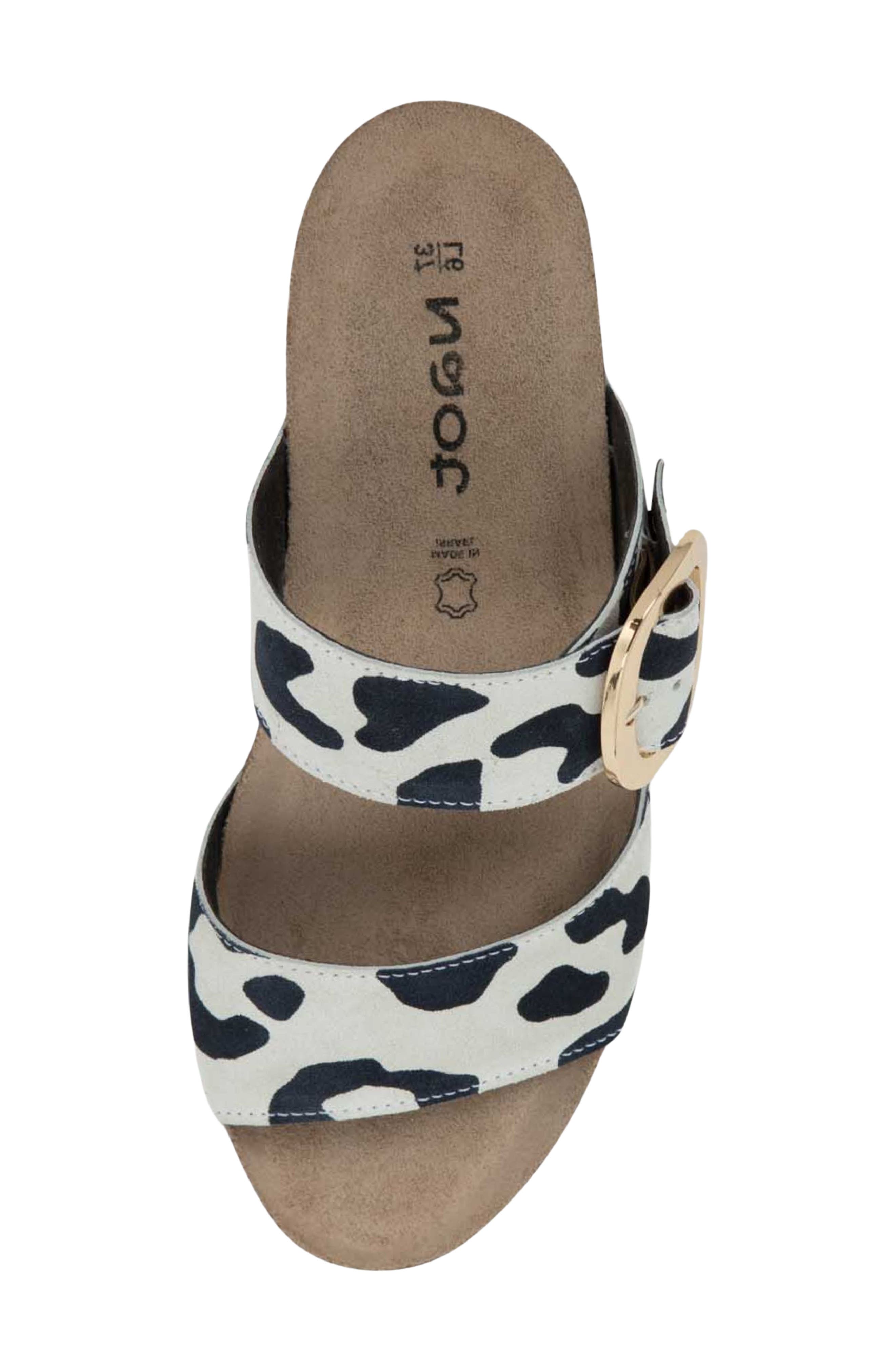 Magic Wedge Sandal, Alternate, color, WHITE LEOPARD SUEDE