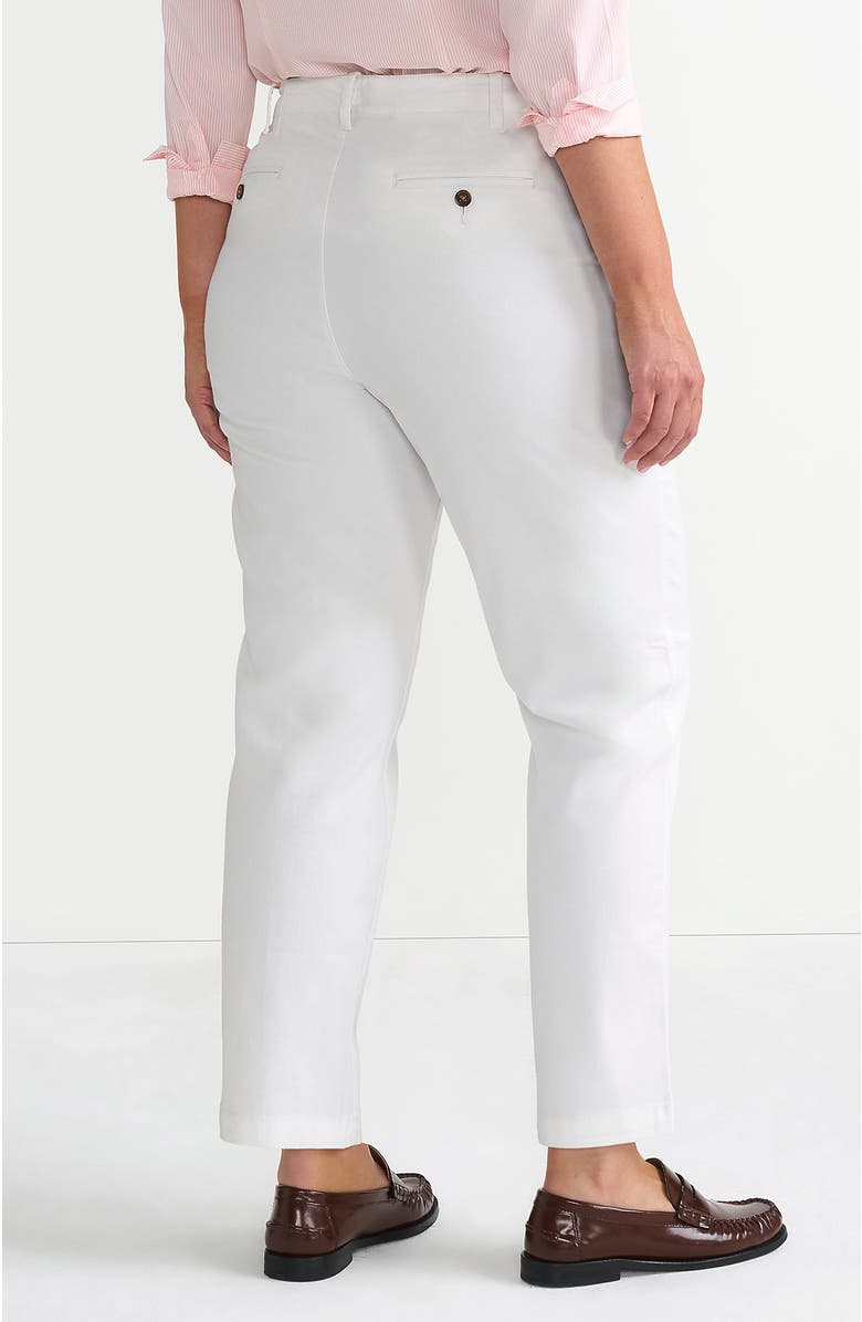 Lands' End Plus Size Mid Rise Classic Straight Leg Chino Ankle Pants, Alternate, color, 
