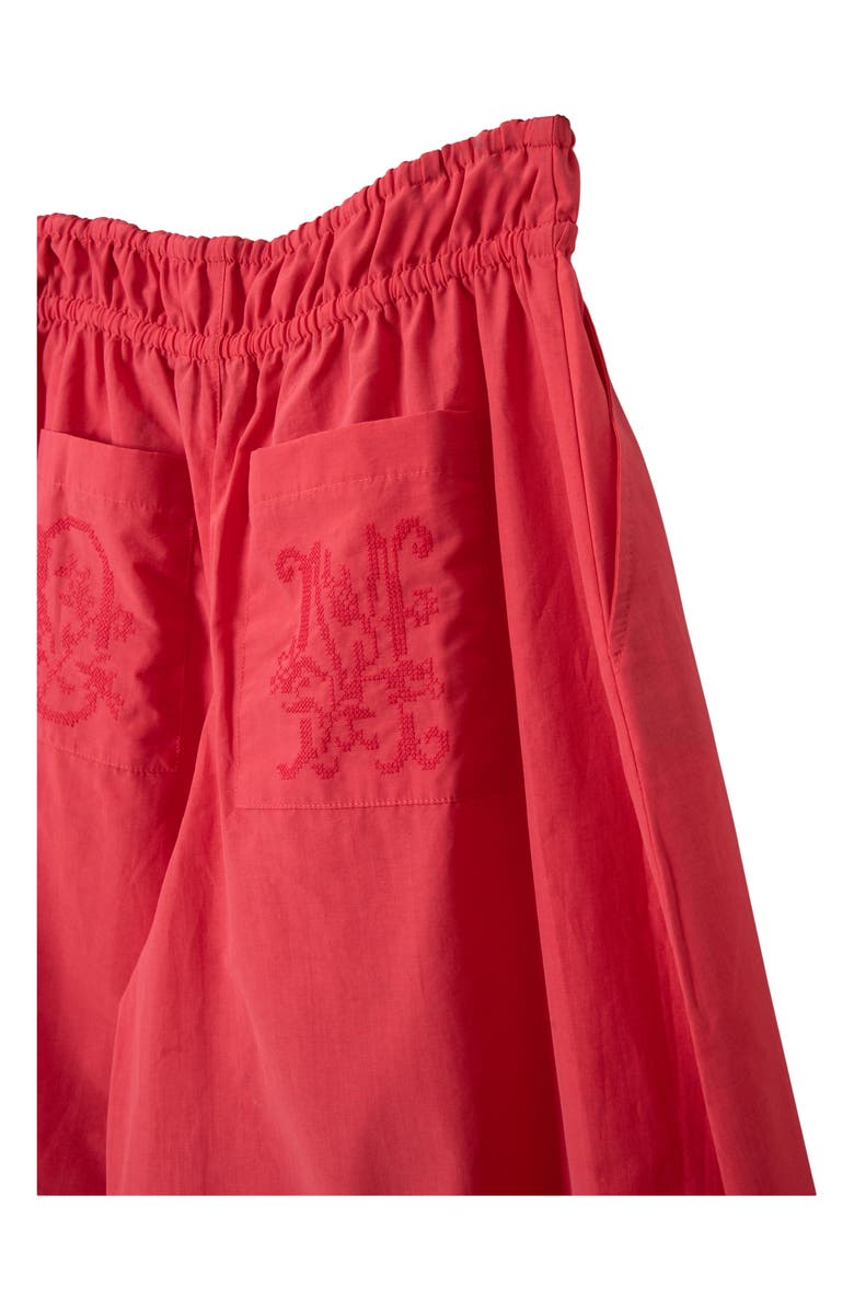 Damson Madder Frida Cotton Blend Crop Balloon Pants, Alternate, color, Red