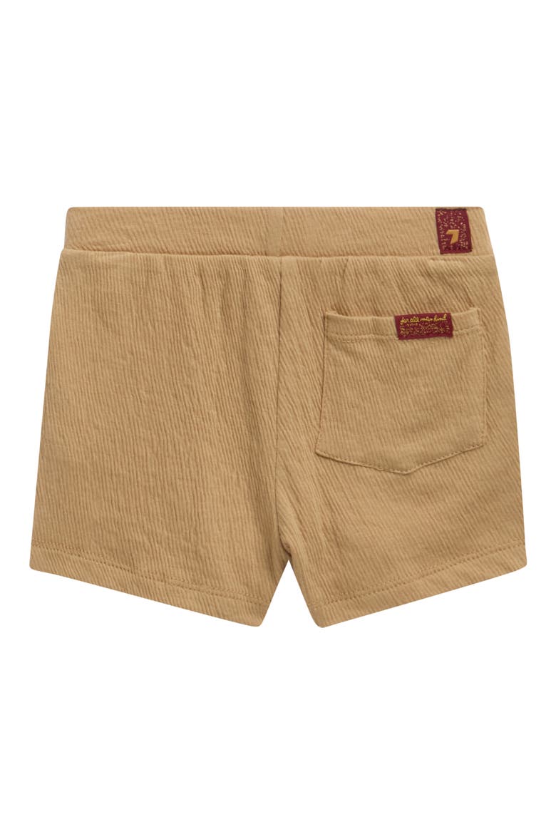 Crinkle Cotton Blend Polo & Shorts Set, Alternate, color, KHAKI