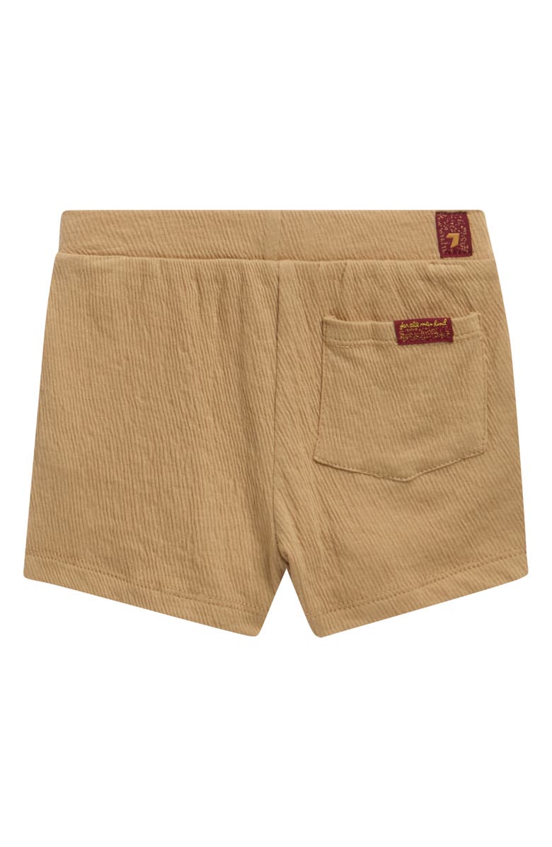 7 For All Mankind Ribbed Polo & Shorts Set, Alternate, color, Khaki