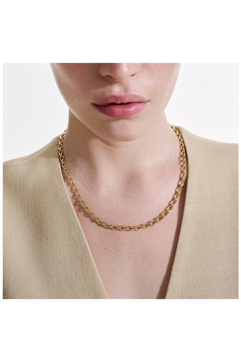 Surf Link Necklace, Alternate, color, GOLD