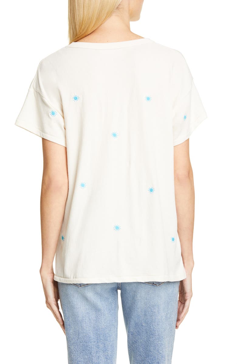 THE GREAT. The Embroidered Boxy Crew Tee, Alternate, color, 