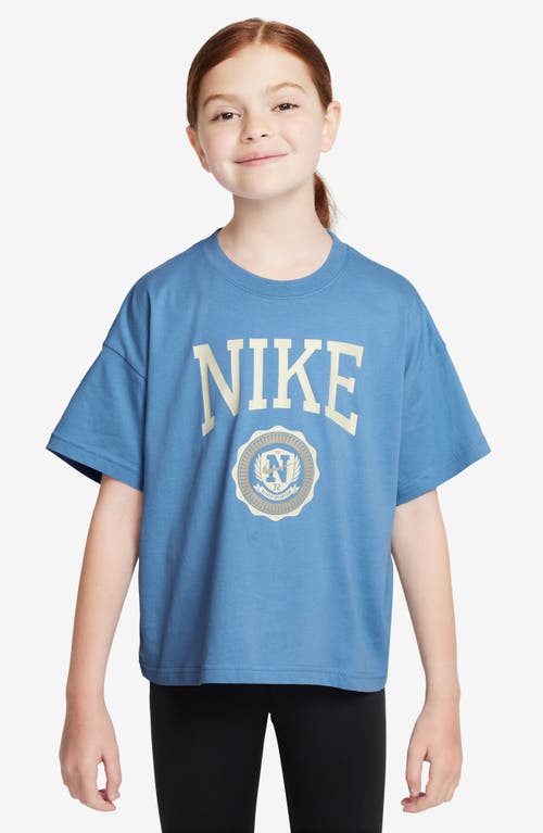 Nike Women's Sportswear Girls' T-shirt In Blue Beyond