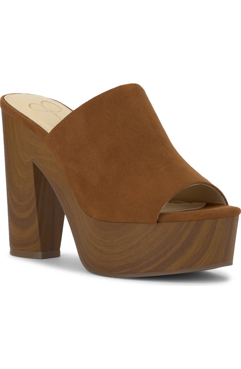 Jessica Simpson Shelbie Platform Slide Sandal, Main, color, Tuscan Tan Suede