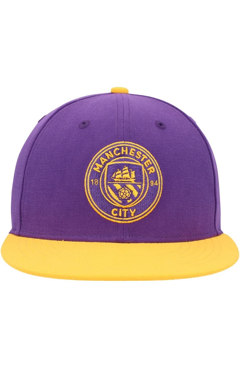 FAN INK Men's Purple/Yellow Manchester City America's Game Fitted Hat, Alternate, color, Purple