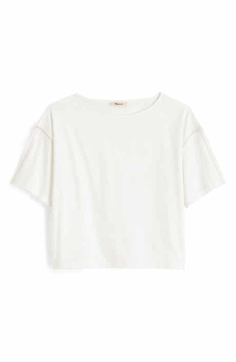 Madewell Embroidered Boxy Knit T-Shirt