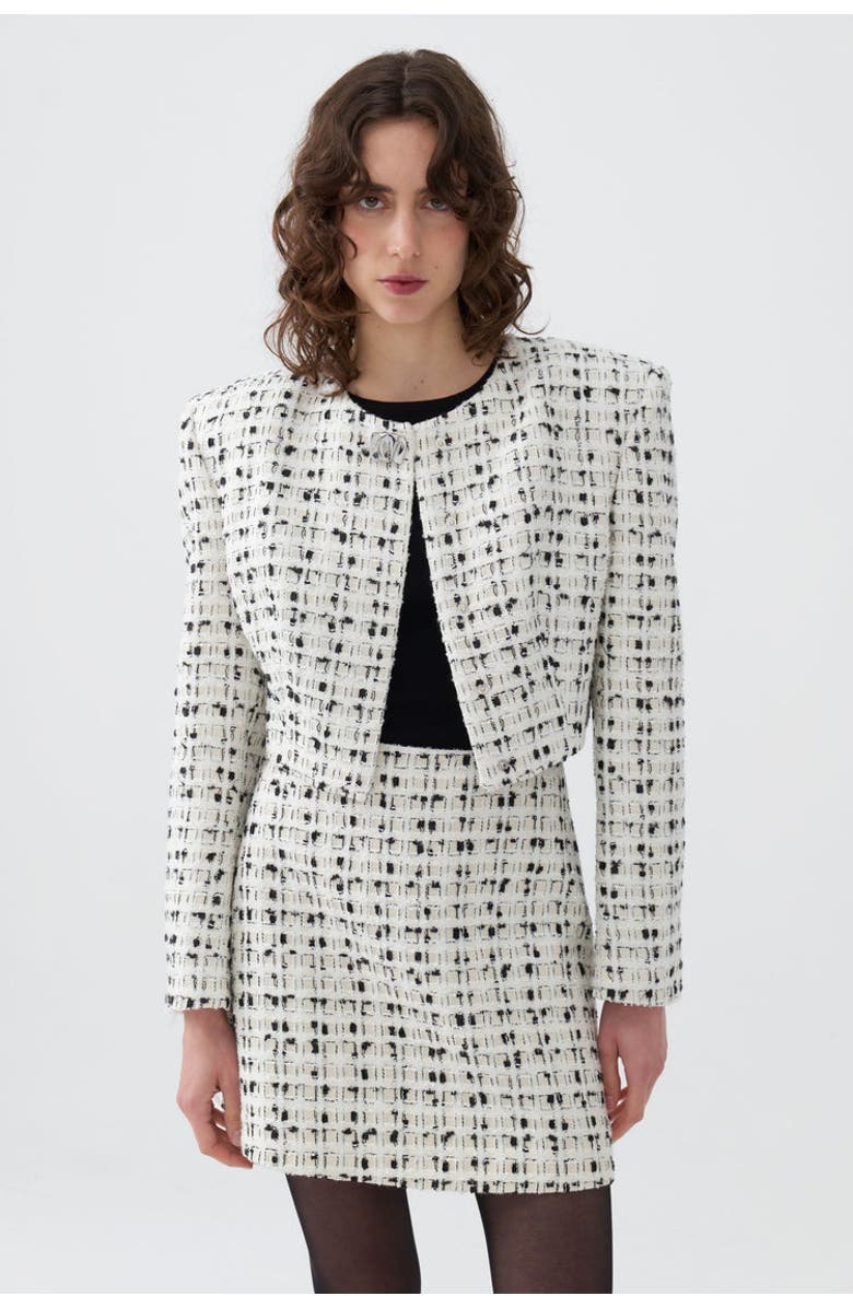 Nocturne Tweed Mini Skirt, Alternate, color, 