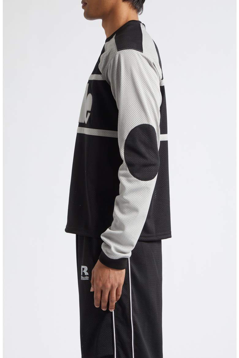 Moto Mesh Shirt, Alternate, color, BLACK / GREY