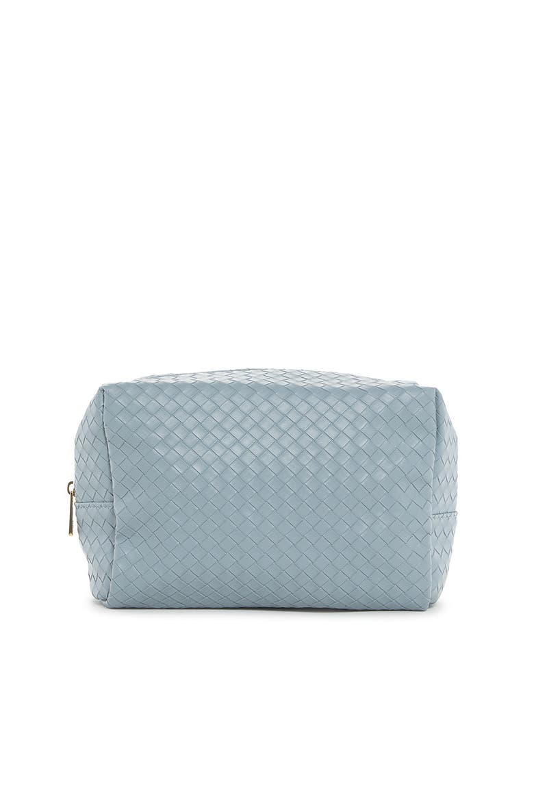 Woven Cosmetic Bag, Main, color, Blue