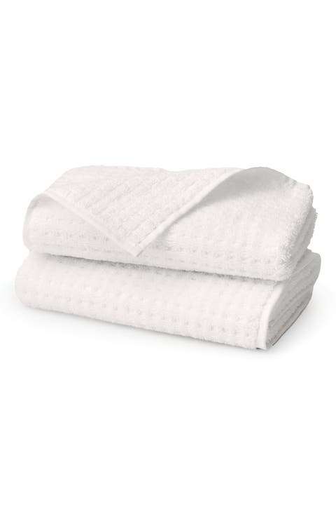 Set of 2 Waffle Organic Cotton Hand Towels
