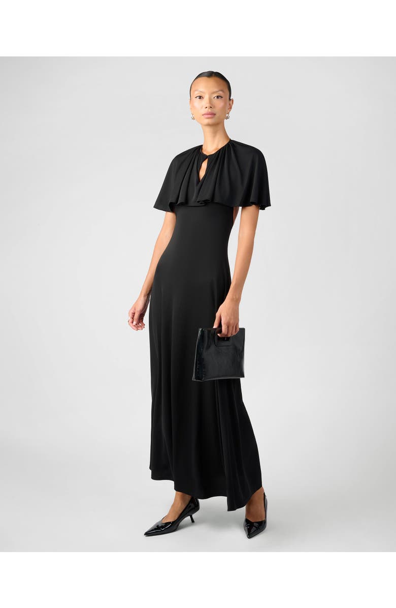WeWoreWhat Cape Midi Dress, Main, color, Black