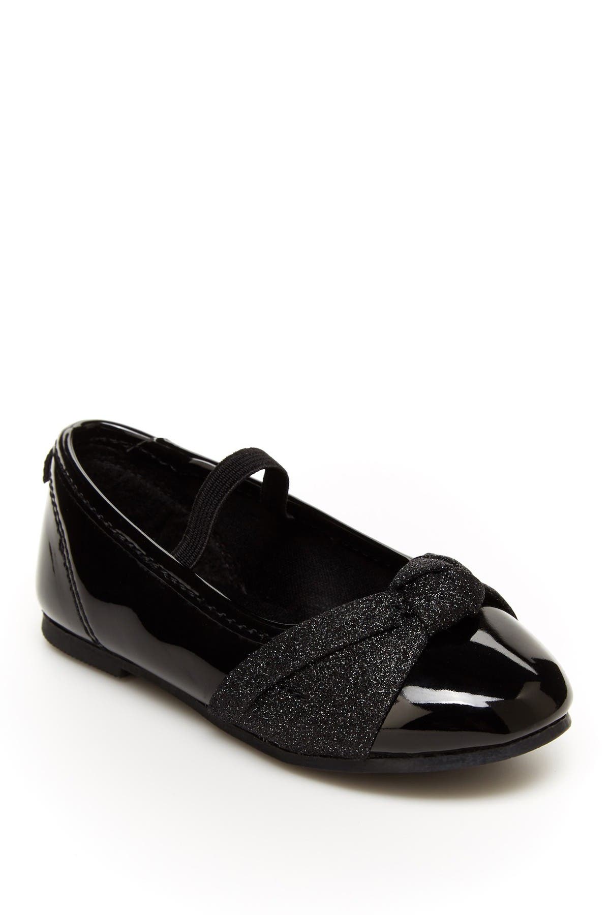 Josie Glitter Knot Slipper, Main, color, BLACK