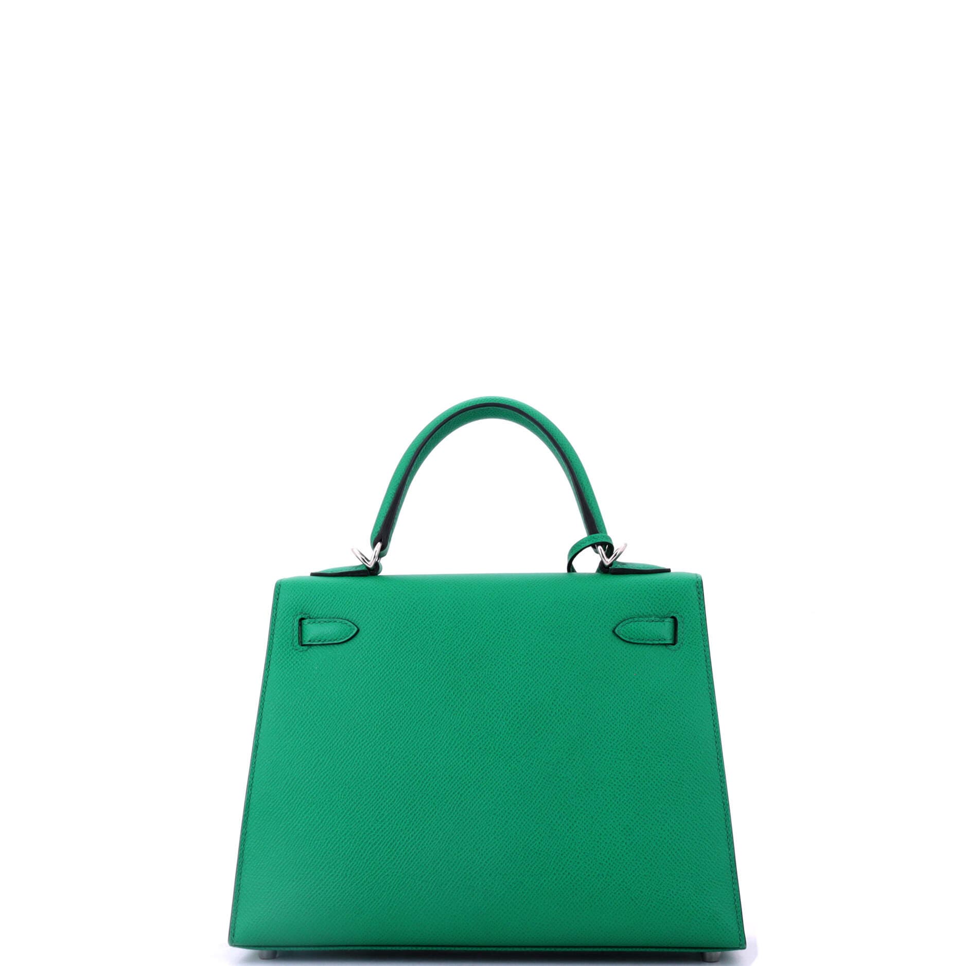 Pre-Owned Hermes Kelly Handbag Green Epsom with Palladium Hardware 25, Alternate, color, Vert Jade