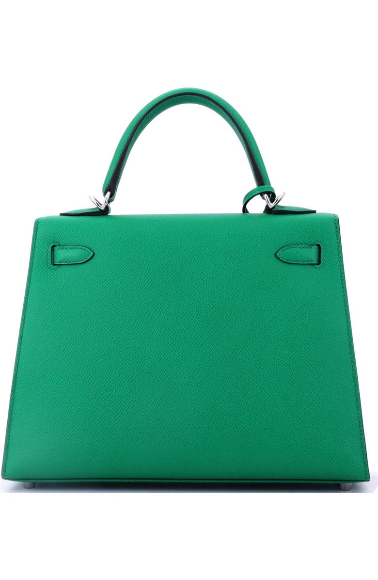 Pre-Owned Hermes Kelly Handbag Green Epsom with Palladium Hardware 25, Alternate, color, Vert Jade