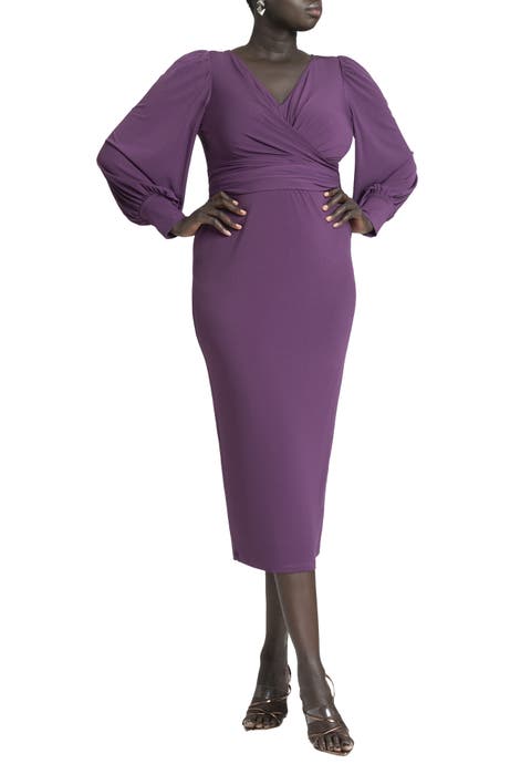 Cross Front Midi Dress (Plus)