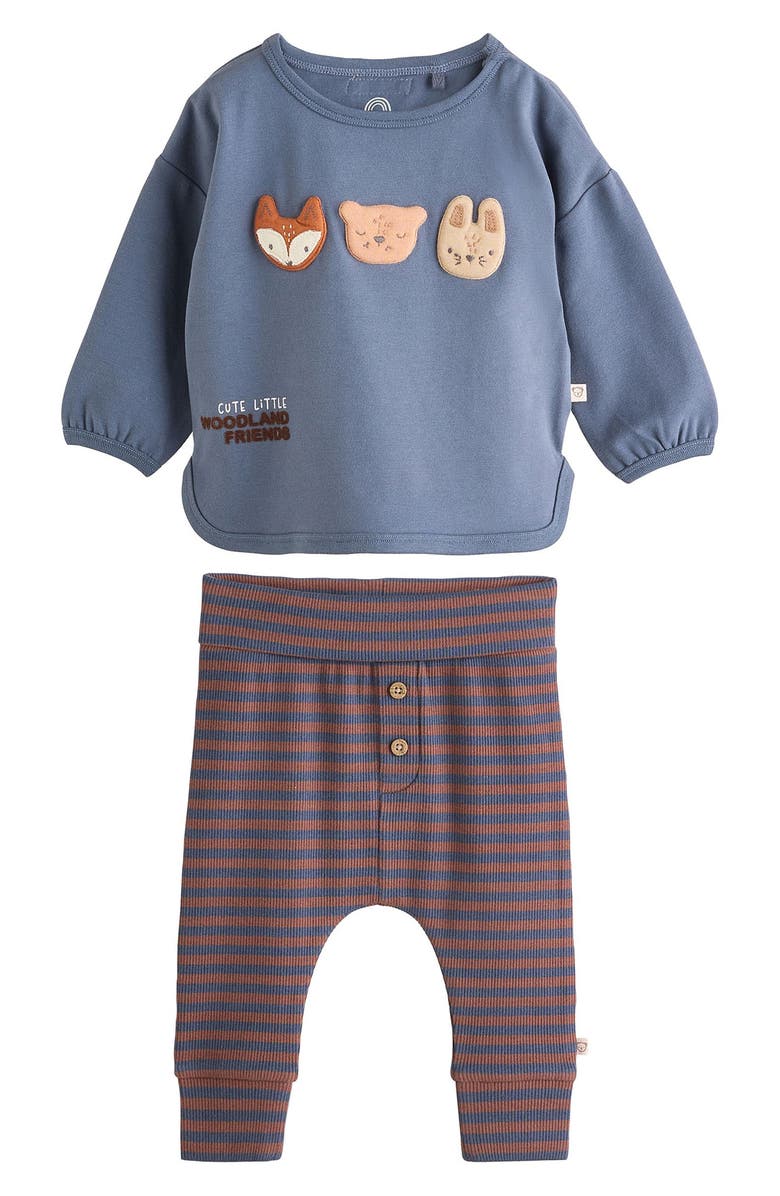 NEXT Animal Graphic Sweatshirt & Joggers Set, Main, color, Blue