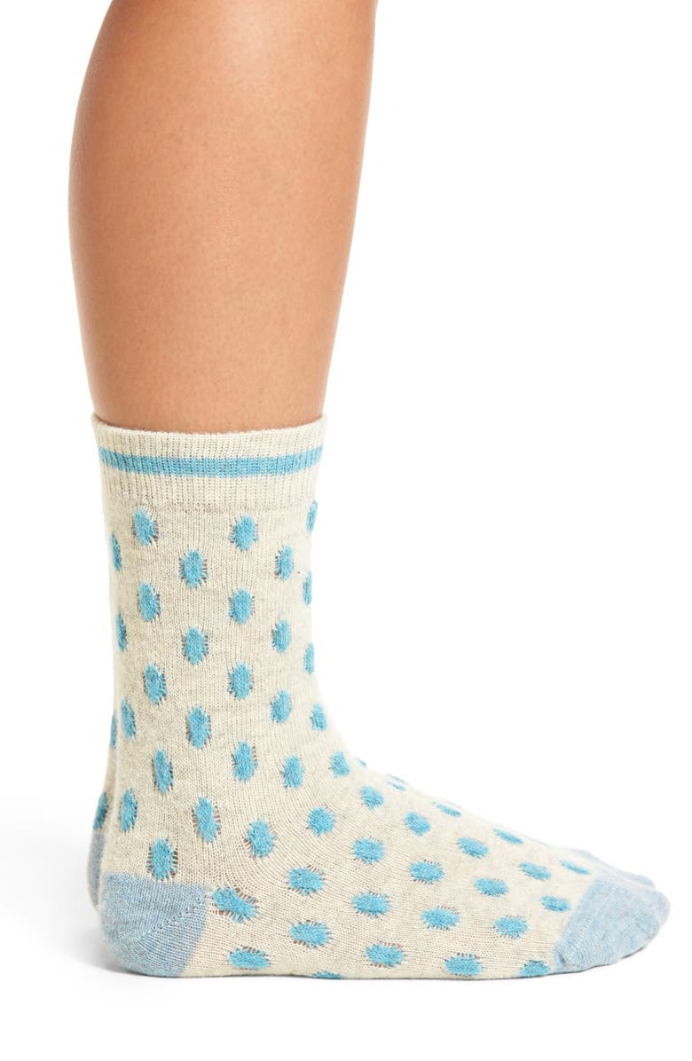 Urban Knit 'Bubble' Wool Blend Crew Socks, Alternate, color, 