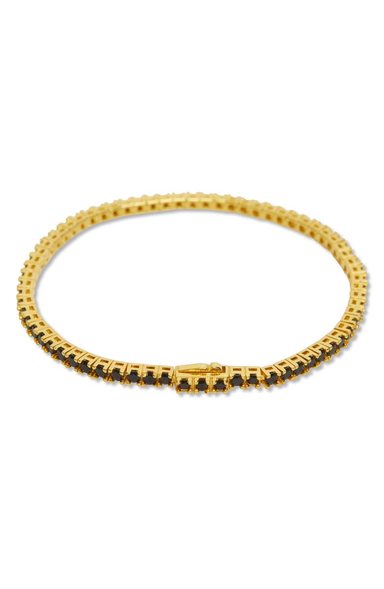 Argento Vivo Sterling Silver Men's Cubic Zirconia Tennis Bracelet, Main, color, 