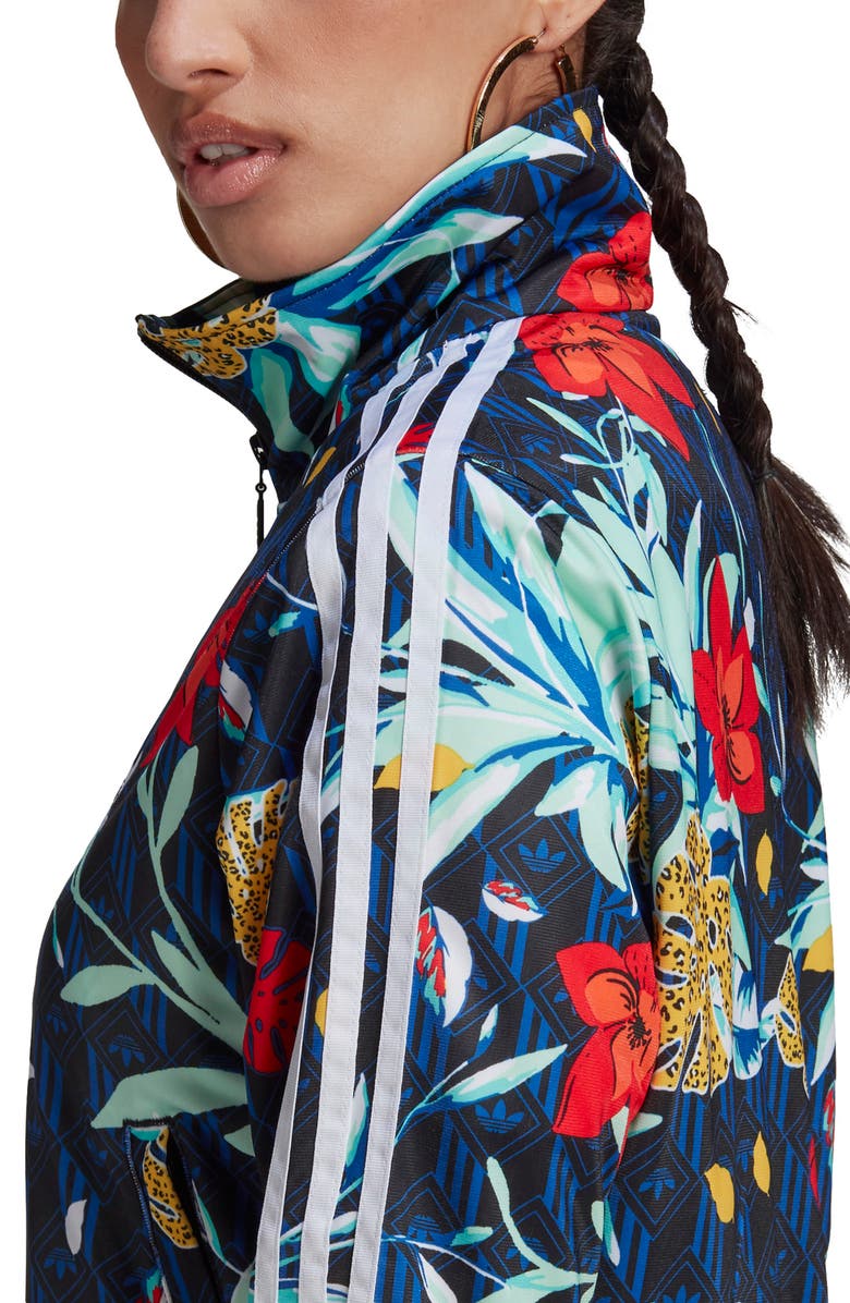 adidas Originals x HER Studio London Tropical Floral Track Jacket, Alternate, color, Multicolor