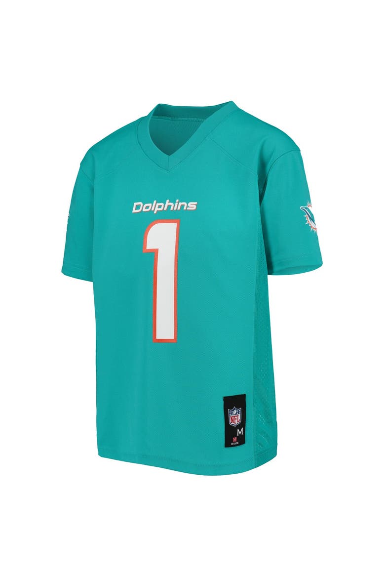 Youth Tua Tagovailoa Aqua Miami Dolphins Replica Player Jersey, Alternate, color, Aqua