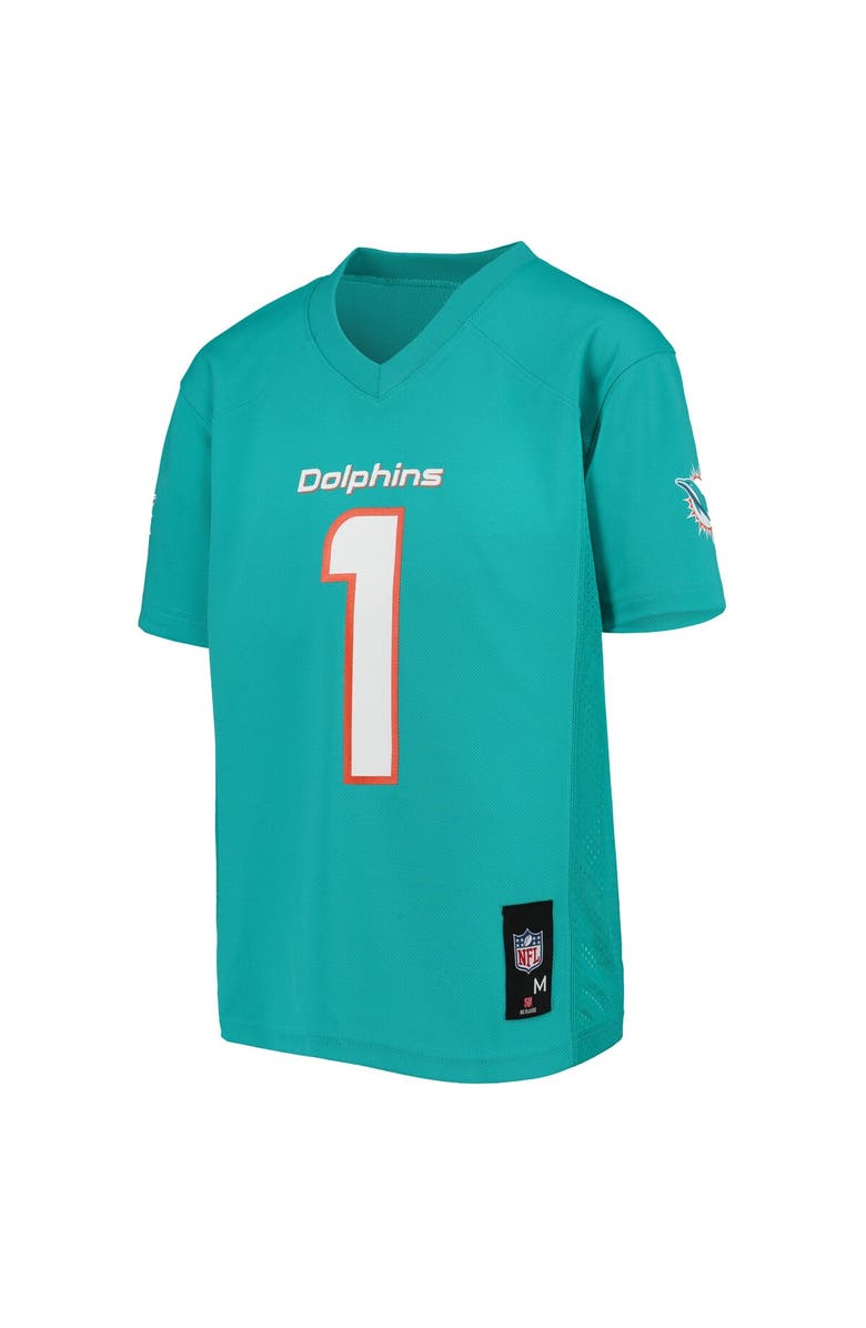 Outerstuff Youth Tua Tagovailoa Aqua Miami Dolphins Replica Player Jersey, Alternate, color, Aqua