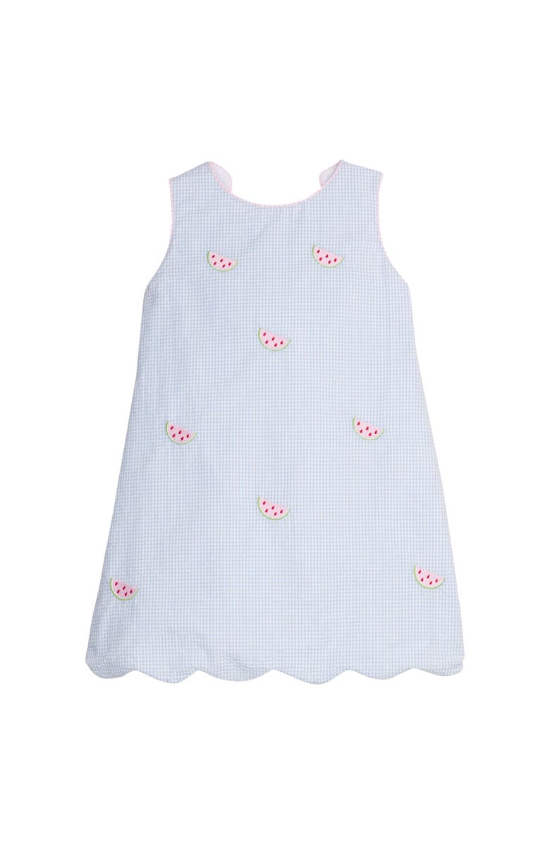 Little English Kids' Embroidered Bow Back Dress, Main, color, Watermelon