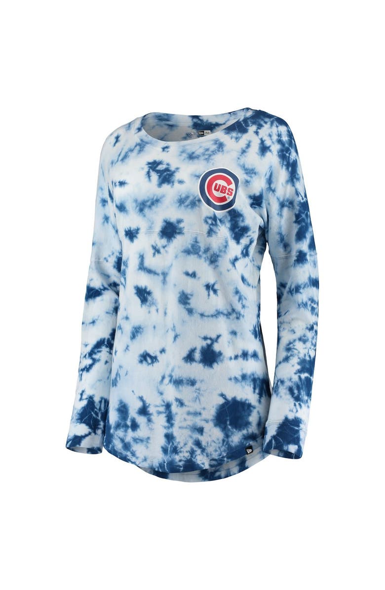 New Era Women's New Era Royal Chicago Cubs Tie-Dye Long Sleeve T-Shirt, Alternate, color, Royal