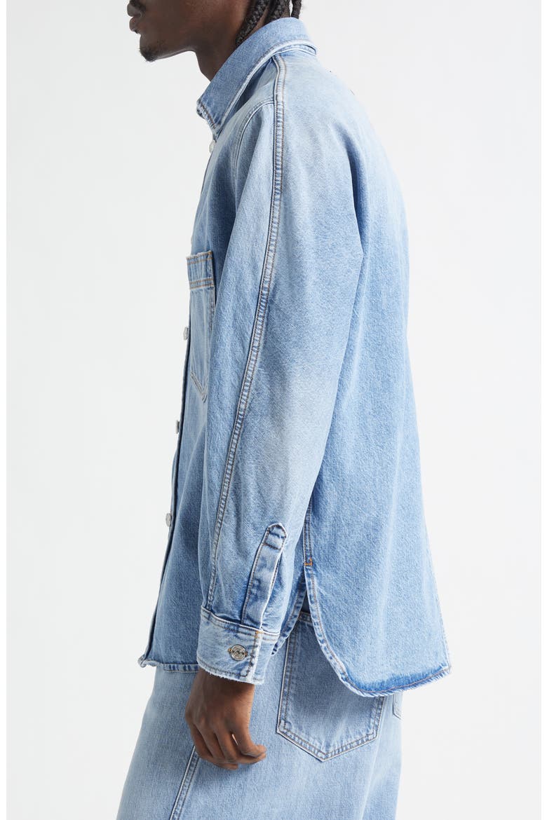 Denim Overshirt, Alternate, color, LIGHT BLUE