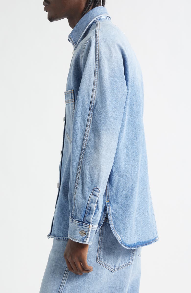 Givenchy Denim Overshirt, Alternate, color, Light Blue
