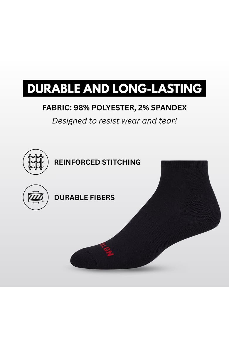 Mens Socks 6 & 12 Pairs No Show Socks for Men Premium Athletic Shoe Size 8-12, Alternate, color, Black