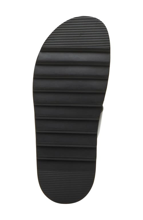 Madden Bandera Slide Sandal In Black Leather
