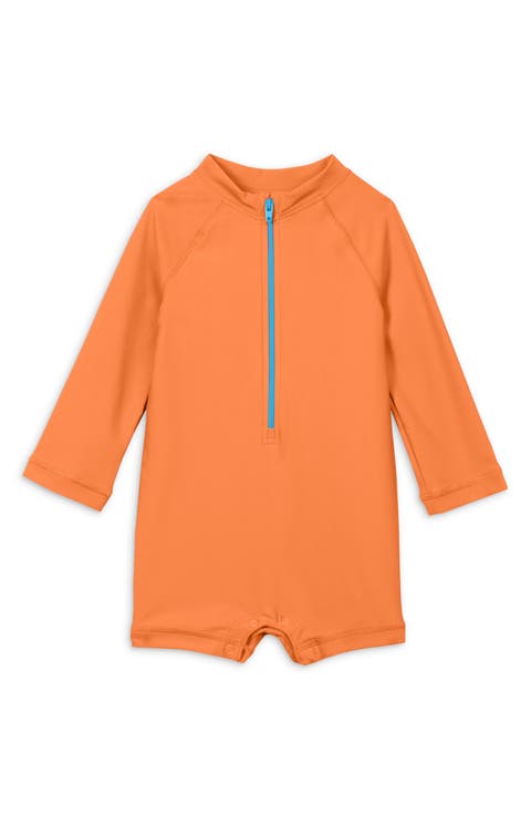 Long Sleeve One-Piece Rashguard Swimsuit (Baby)