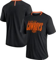 FANATICS Men's Fanatics Black Oklahoma State Cowboys Defender Fade Slant T-Shirt