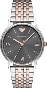 Emporio Armani Three-Hand Two-Tone Bracelet Watch, 41mm