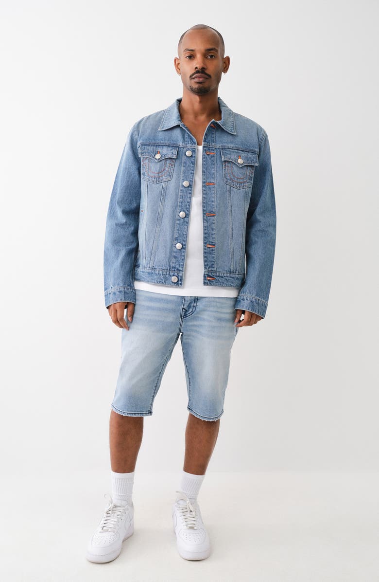 True Religion Jesse Denim Trucker Jacket, Alternate, color, Medium Golden Wash