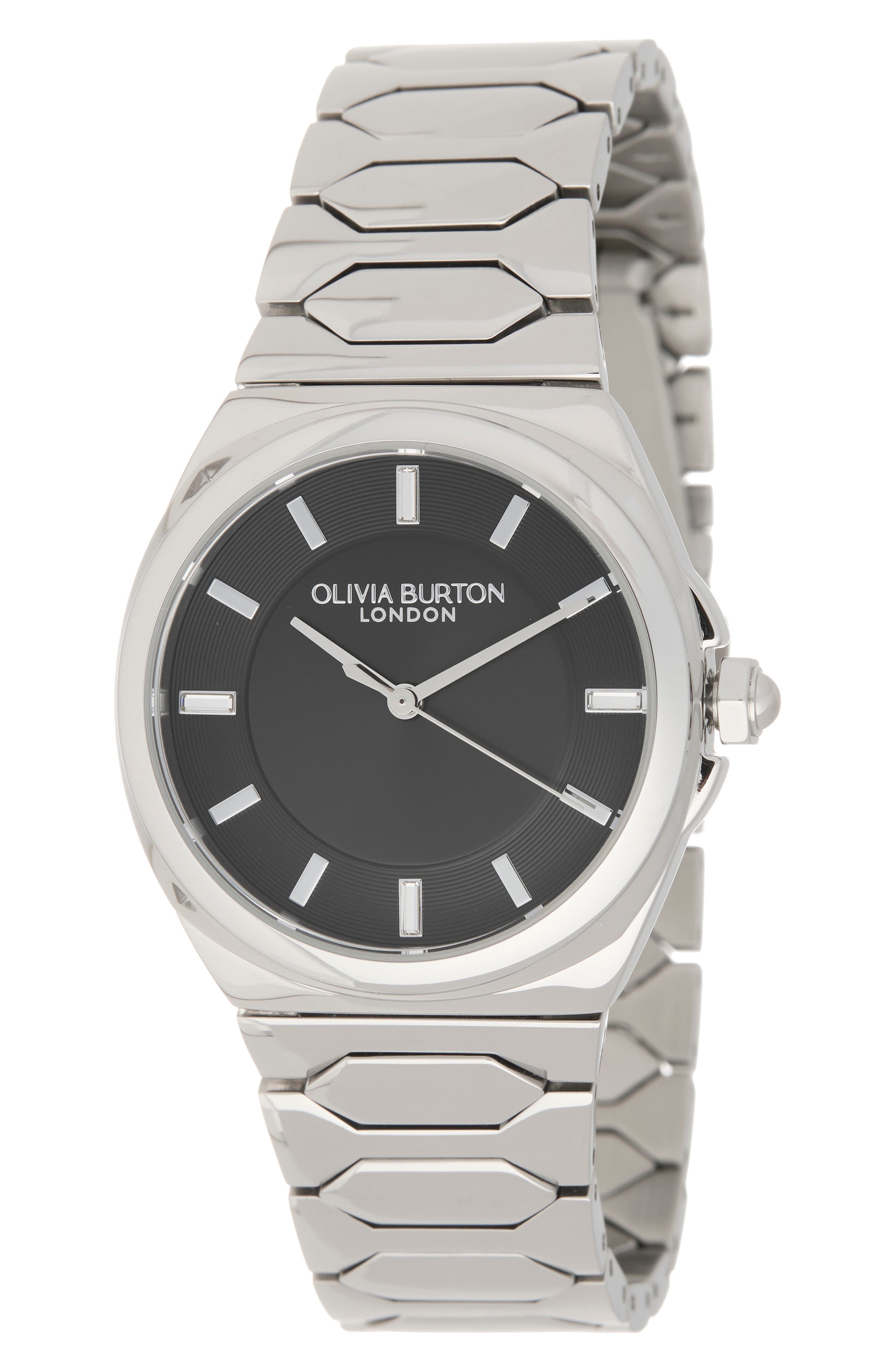 Olivia Burton Lustre Stainless Steel Bracelet Watch, 34mm