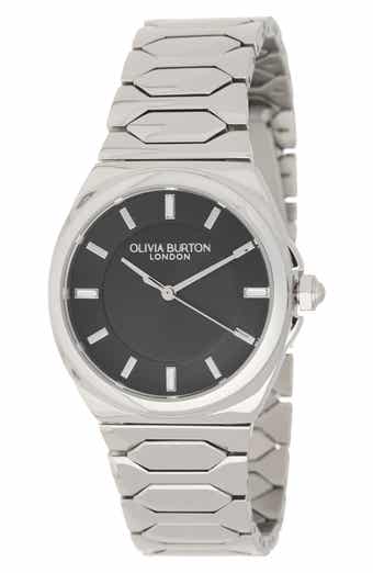 Olivia Burton Lustre Stainless Steel Bracelet Watch, 34mm