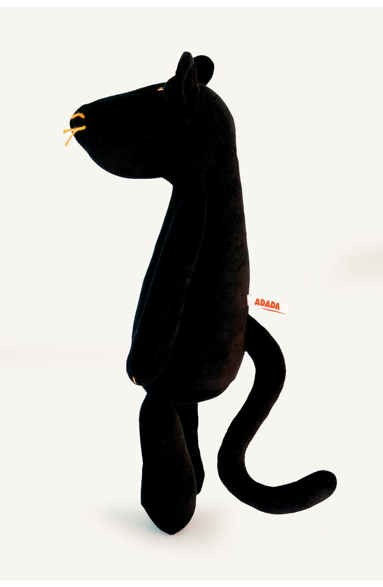 ADADA Indira, the black panther stuffed animal, Alternate, color, Black
