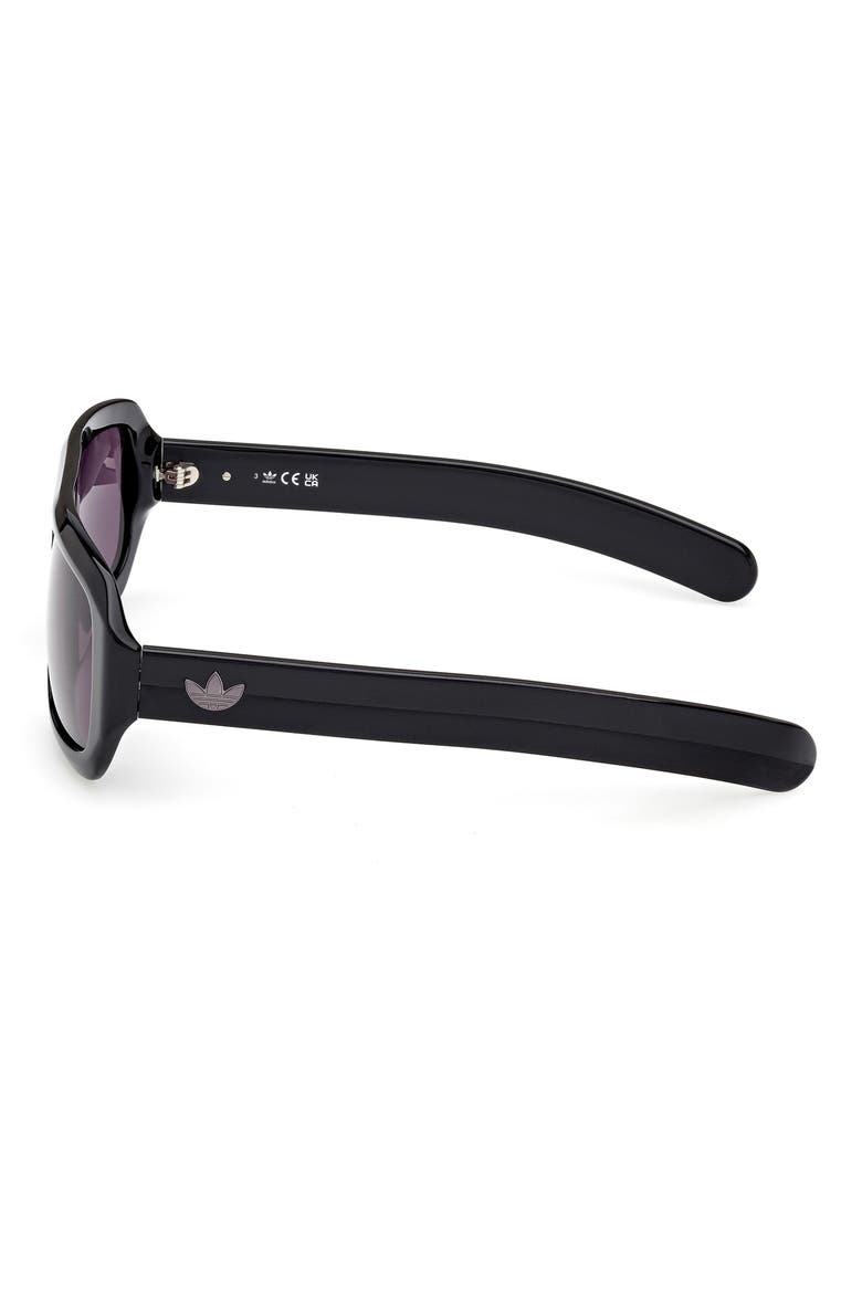 58MM Navigator Sunglasses, Alternate, color, SHINY BLACK / SMOKE