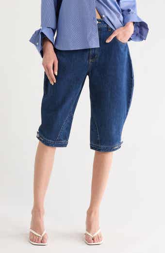 Denim Barrel Shorts