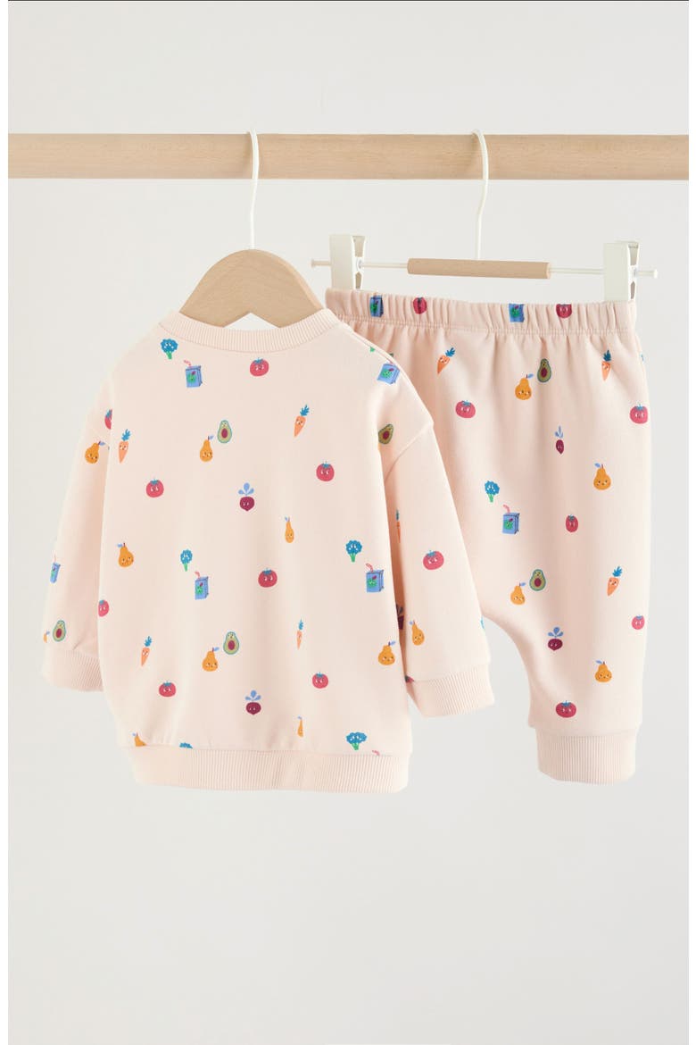 Kids' Veggie Print Sweater & Jogger Set, Alternate, color, NEUTRAL
