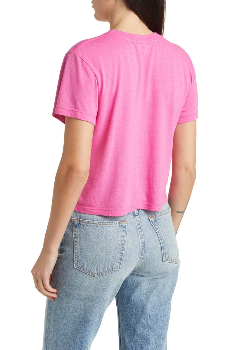 Favorite Daughter Collegiate Crop Graphic Tee, Alternate, color, Deep Rose