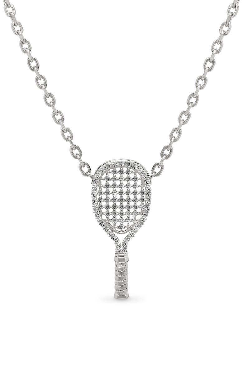 PASCAL The Tennis Necklace, White Diamond Pavé, Main, color, Silver / White Diamond